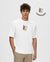 Styssor Cup Rug Embroidery White Oversized T-Shirt