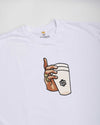 Styssor Cup Rug Embroidery White Oversized T-Shirt