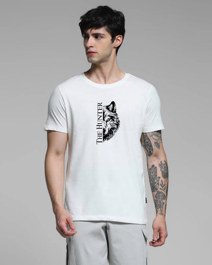 The Hunter White Printed T-shirt