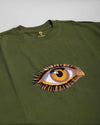 Third Eye Embroidery Green Oversized T-Shirt