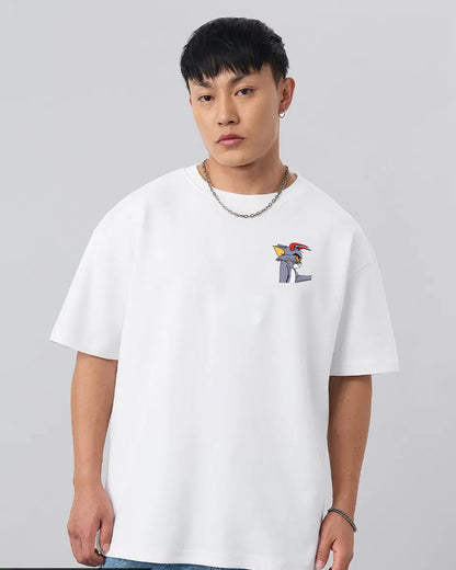 Tom Embroidery Anime Oversized T-Shirt