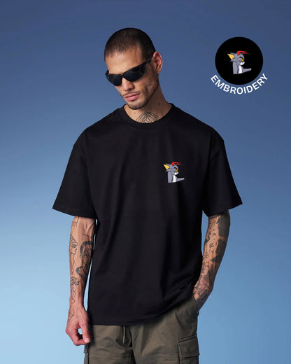 Tom Embroidery Anime Oversized T-Shirt