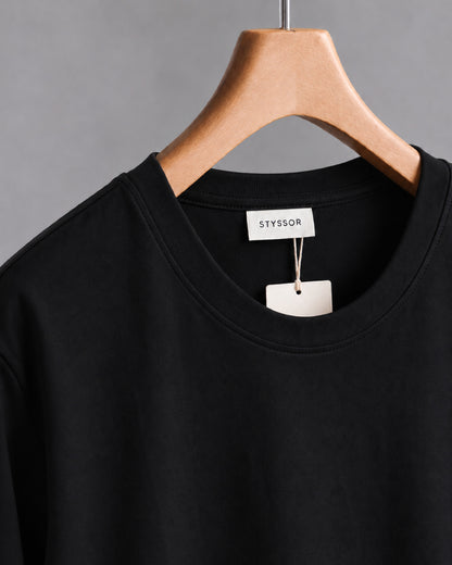 Black Cotton Plain T-Shirt