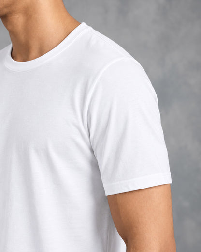 White Cotton Plain T-Shirt