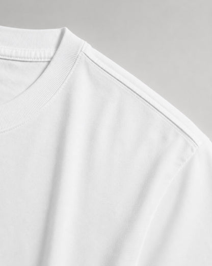White Cotton Plain T-Shirt