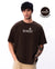 Wednesday Embroidery Brown Oversized T-Shirt