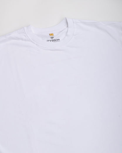 White Oversized Round Neck T-shirt