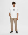 White Tiger Embroidery White Oversized T-Shirt